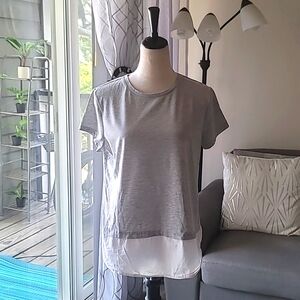 H&M grey and white shirt size medium